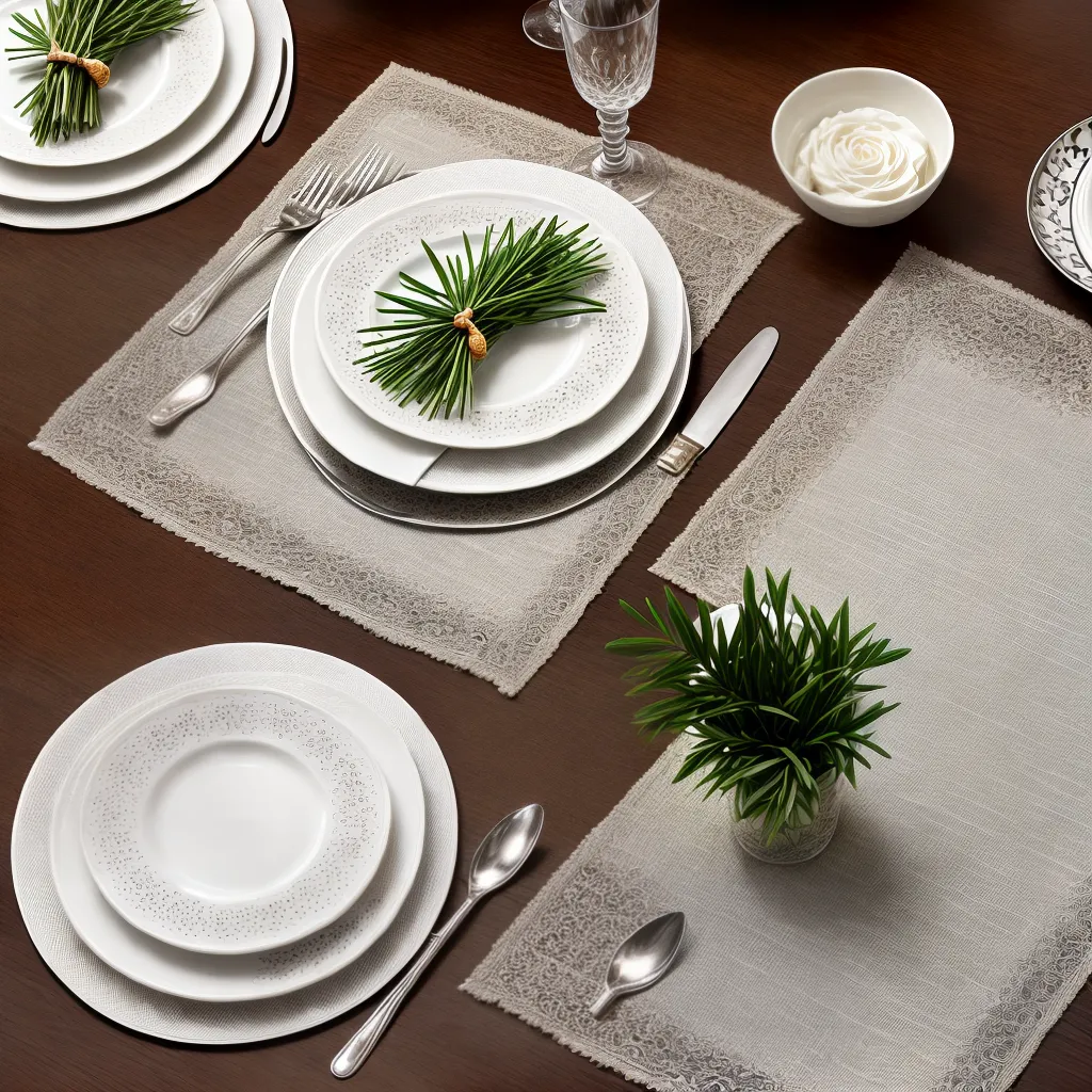 mesa jantar placemats design sofisticado