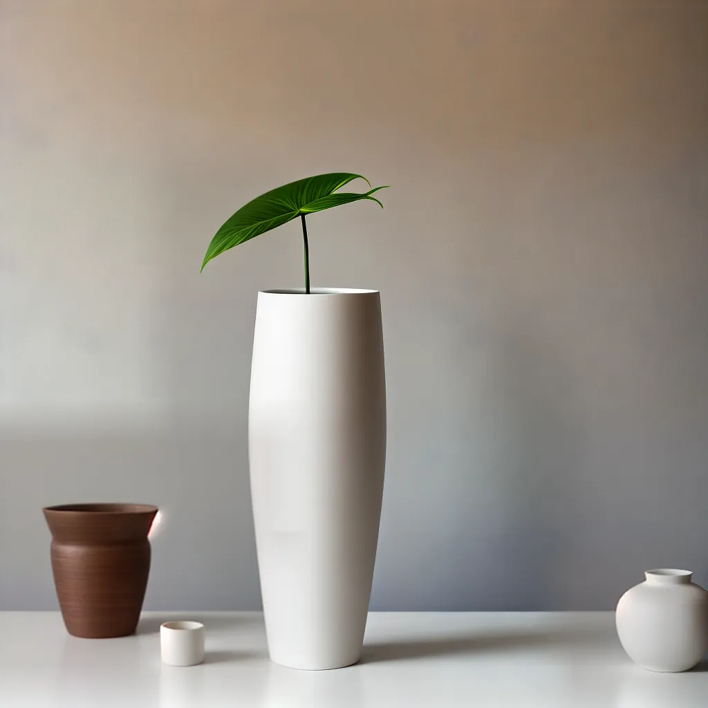 vaso plaster branco simplicidade elegancia
