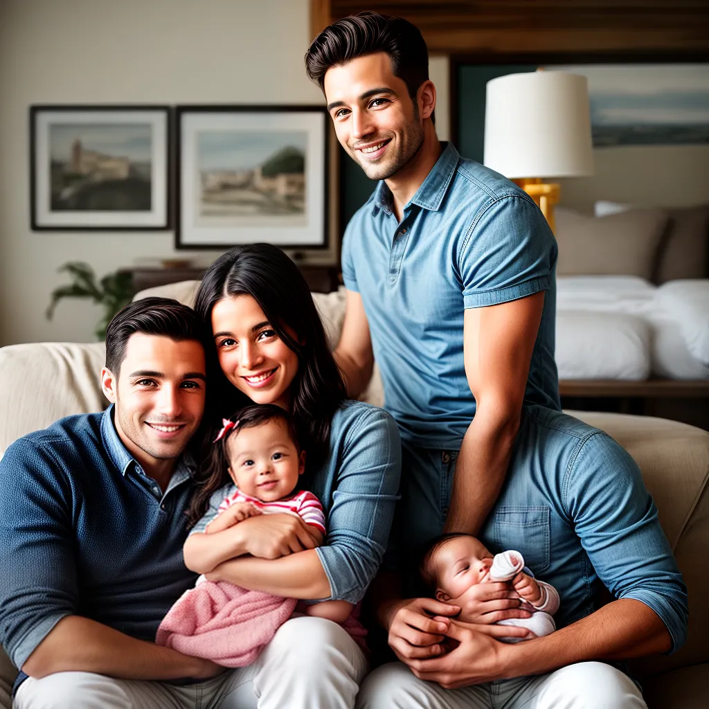 casal sofa bebe sorriso italia
