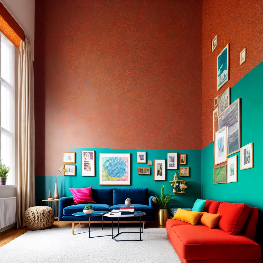 sala decorada parede colorida sala decorada parede colorida