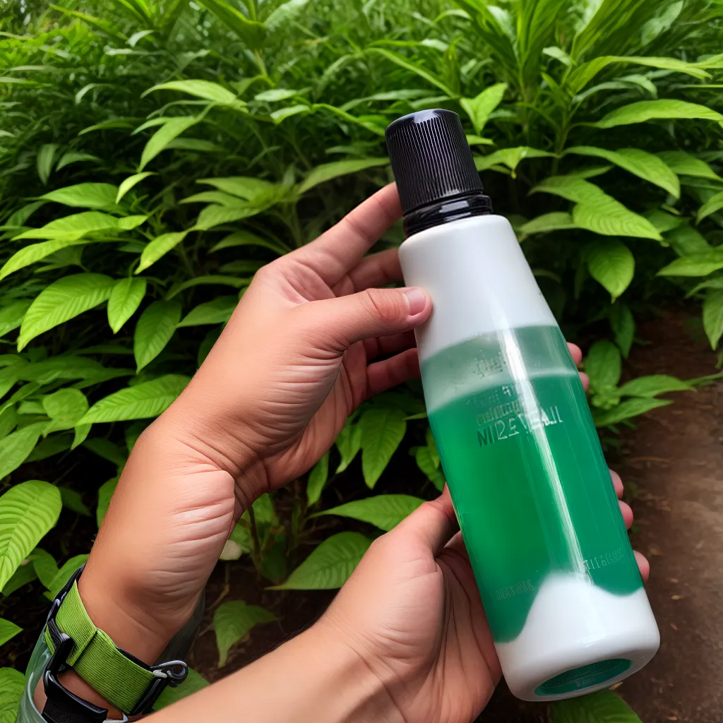 repelente mosquitos mao folhagem verde 1