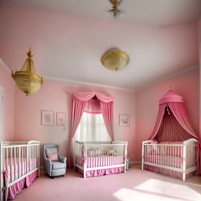 quarto bebe pastel berco coroa