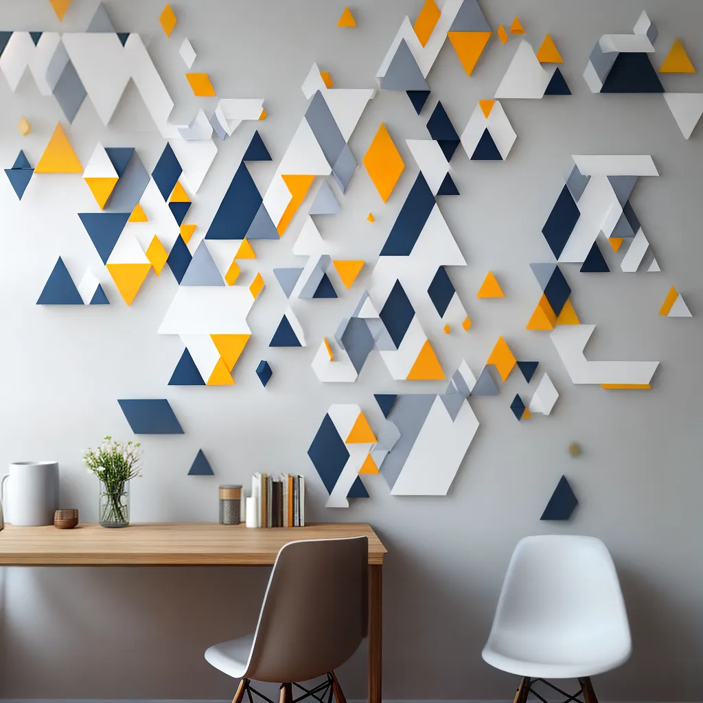 decoracao geometrica parede moderna 2 decoracao geometrica parede moderna 2