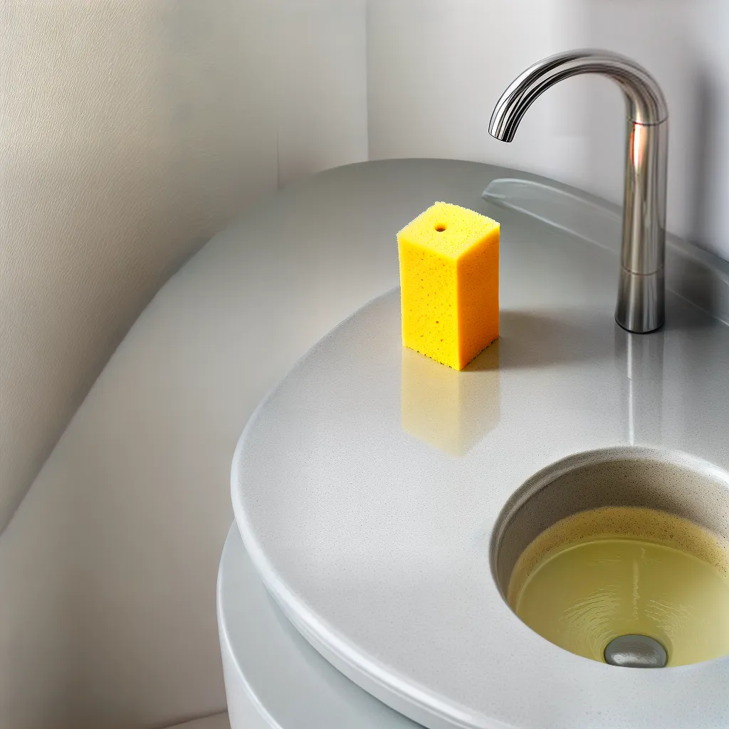 suporte esponja ceramica amarelo