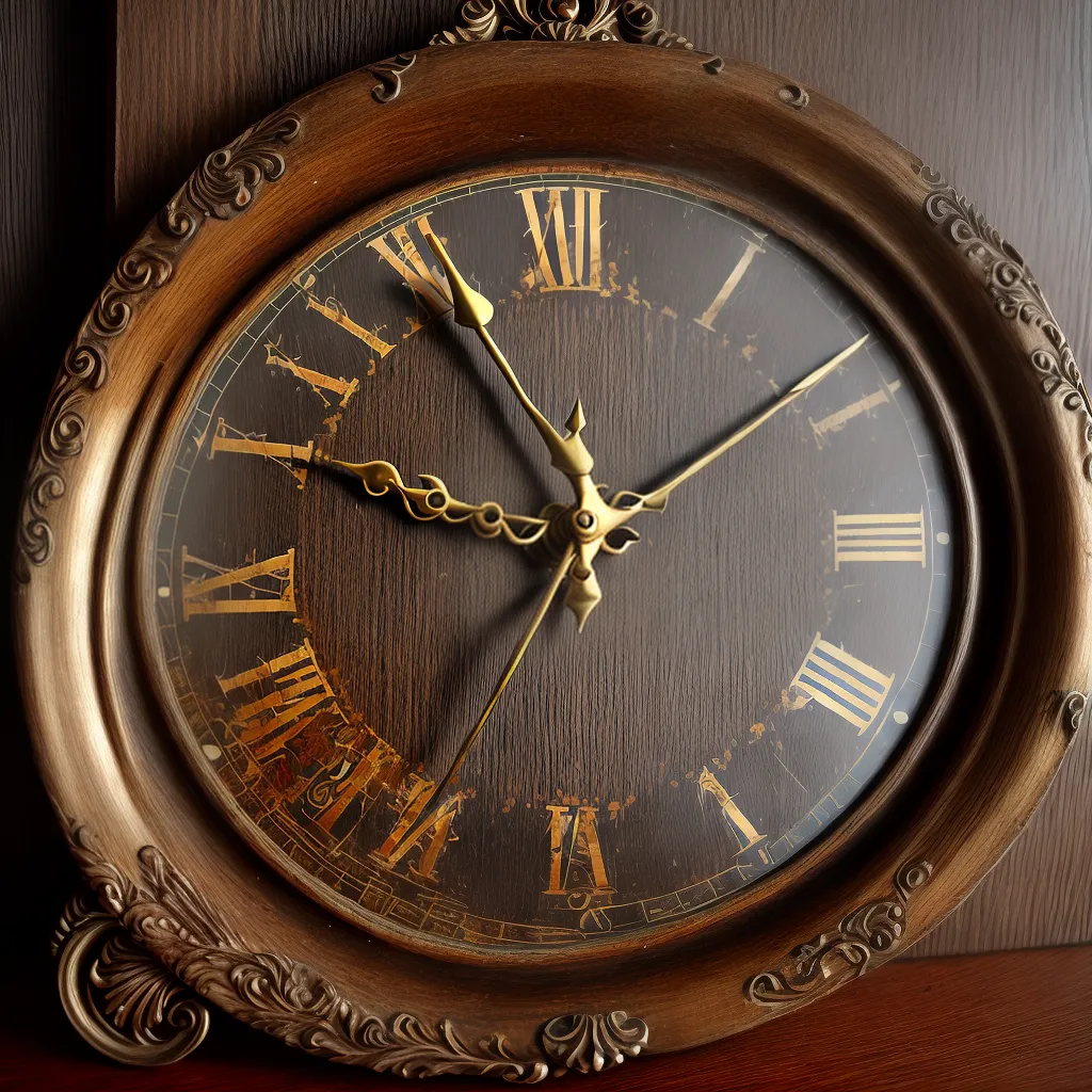 decoracao parede vintage relogio carved