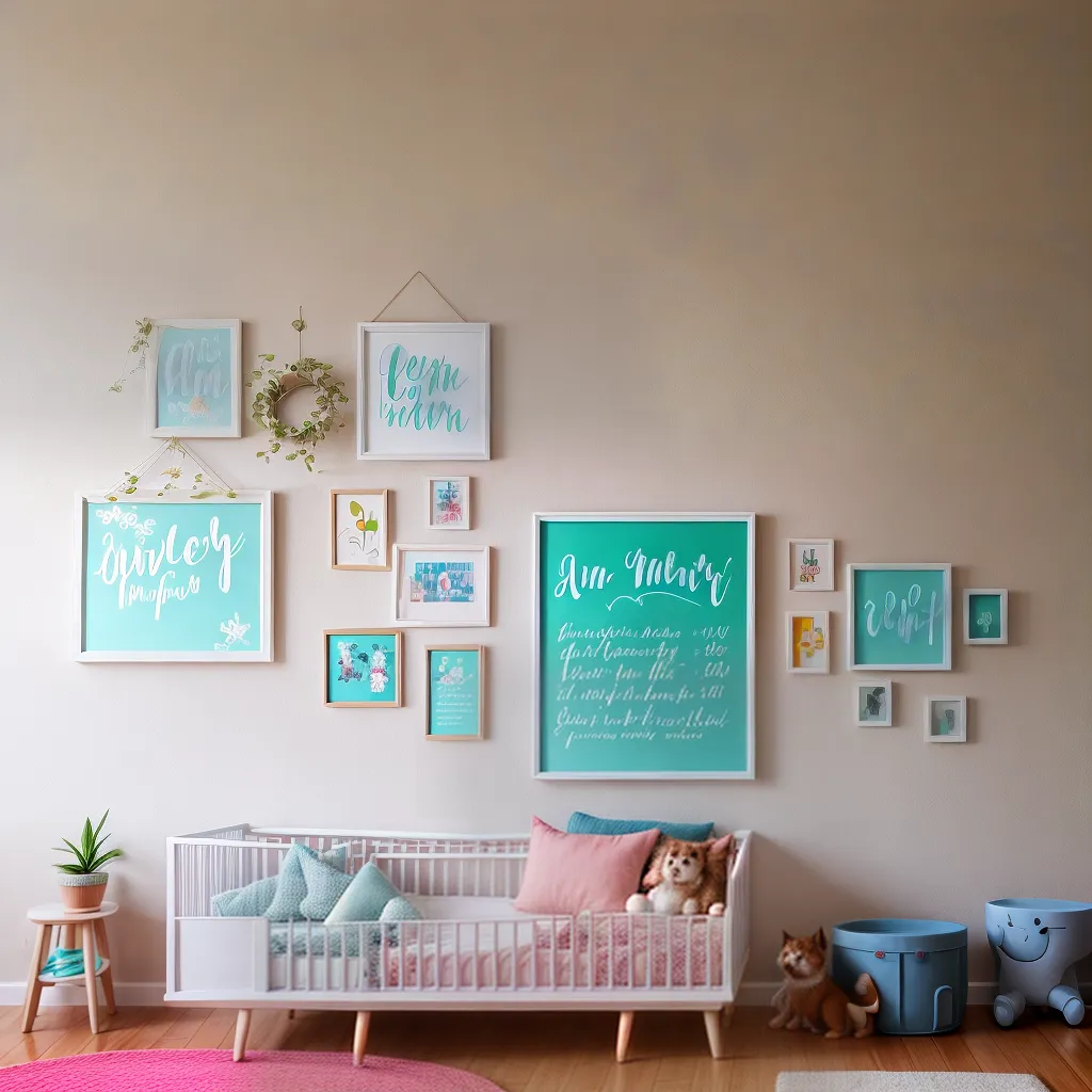 quarto infantil colorido quadro nomes bebes