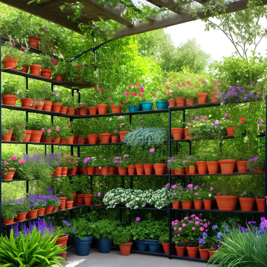 jardim organizado prateleiras plantas 2