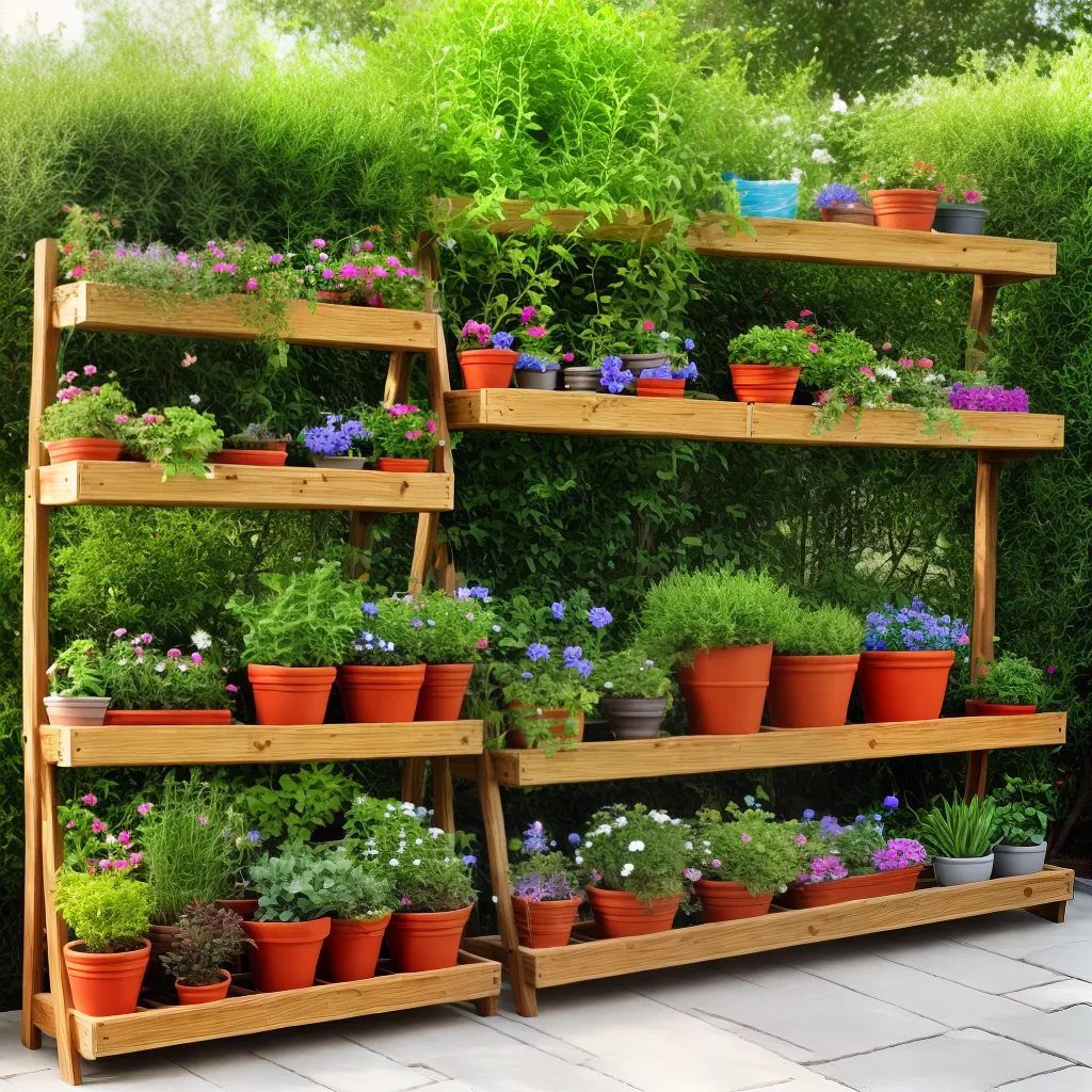 jardim organizado prateleiras plantas 3