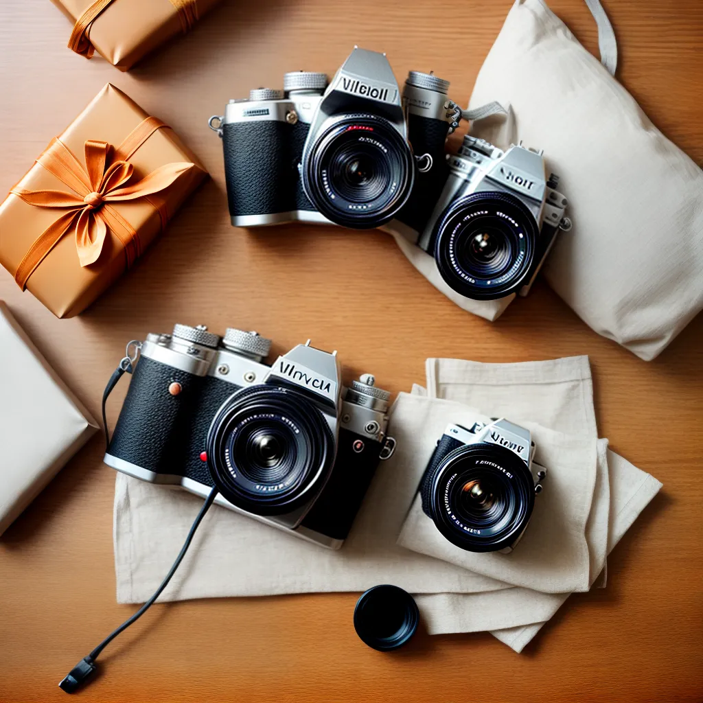 caixa presente camera vintage