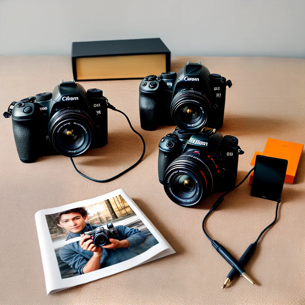 presente camera lente tripe bolsa livro