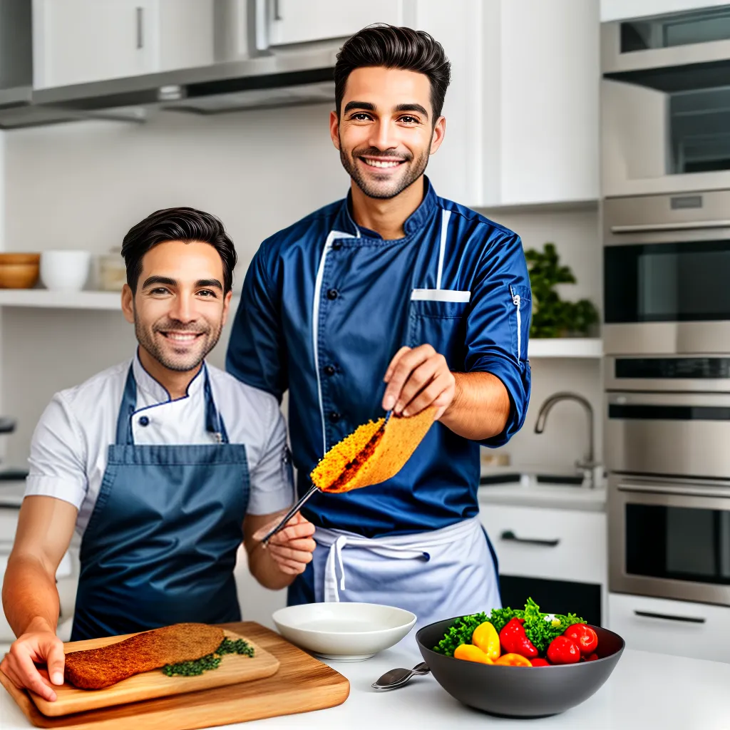 chef sorridente presente culinaria