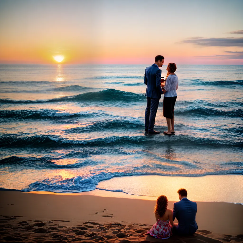 casal praia por do sol presentes 1