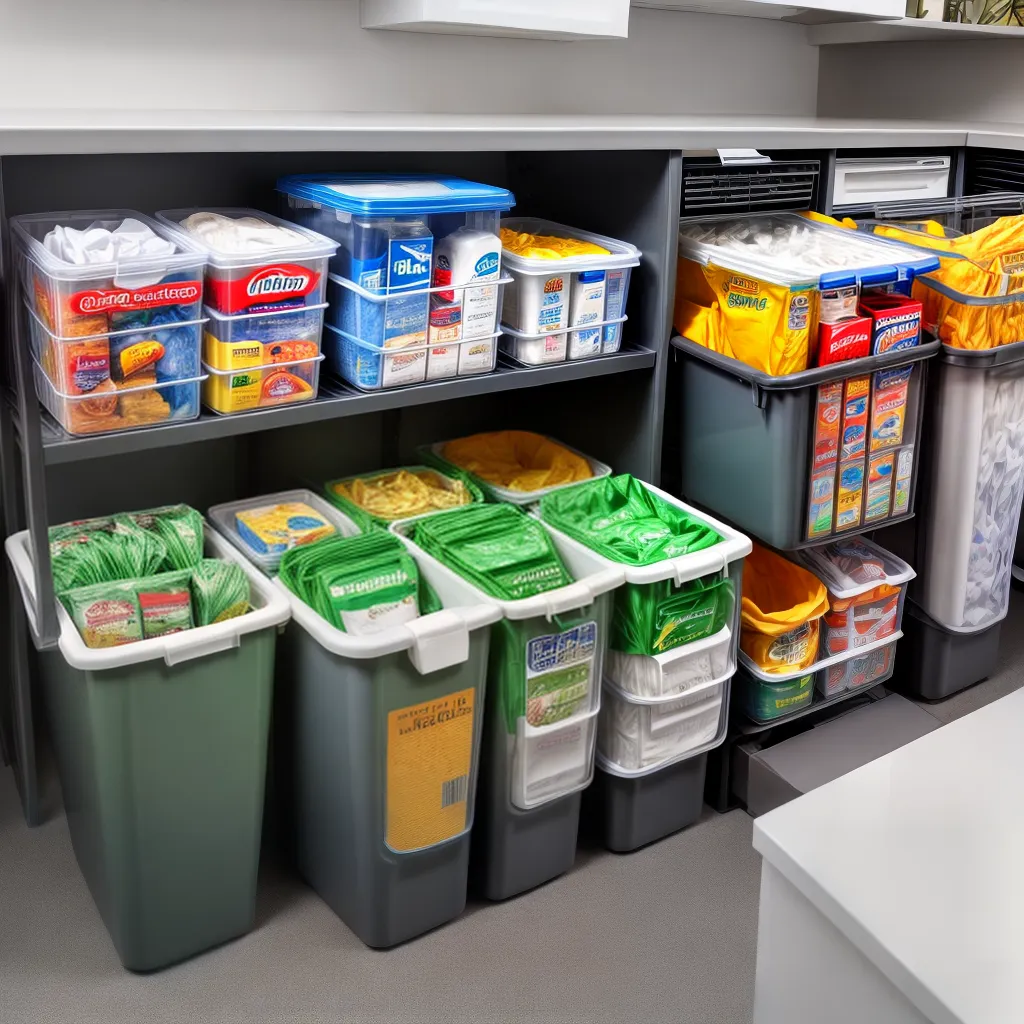 area organizada armazenamento sacos