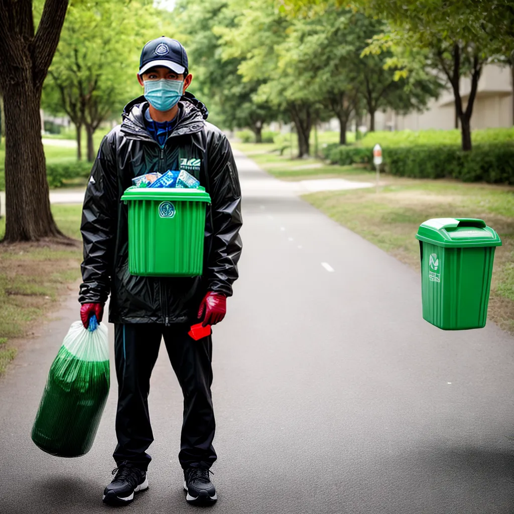 reciclagem pessoa saco plastico protecao