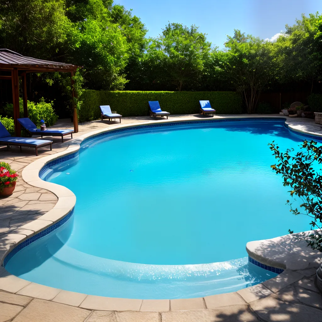 piscina azul limpeza sol