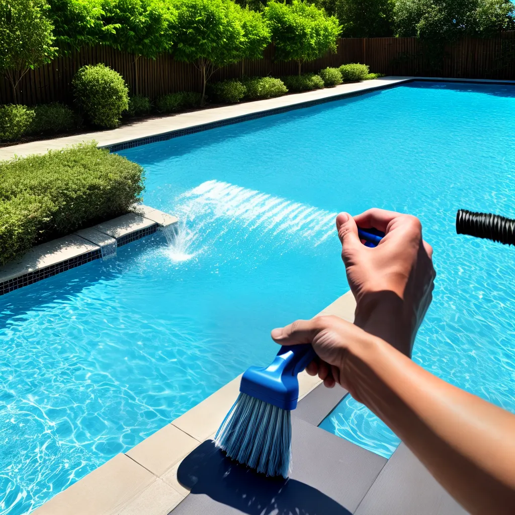 limpeza piscina escova skimmer sol