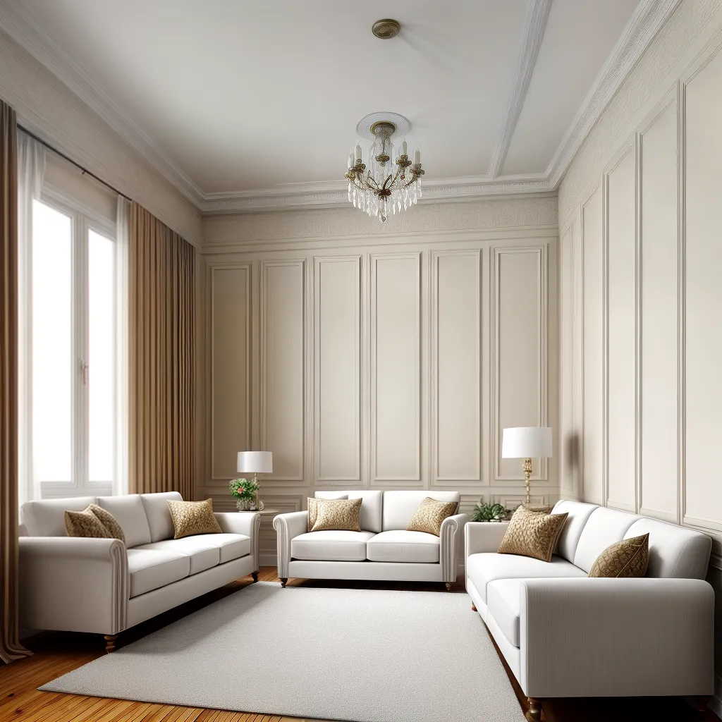 sala decorada sofa creme boiserie sala decorada sofa creme boiserie