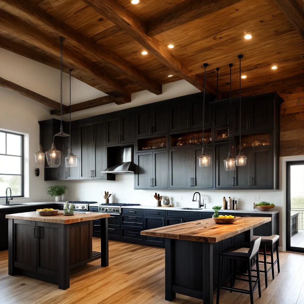 cozinha rustica cavaletes madeira vinho