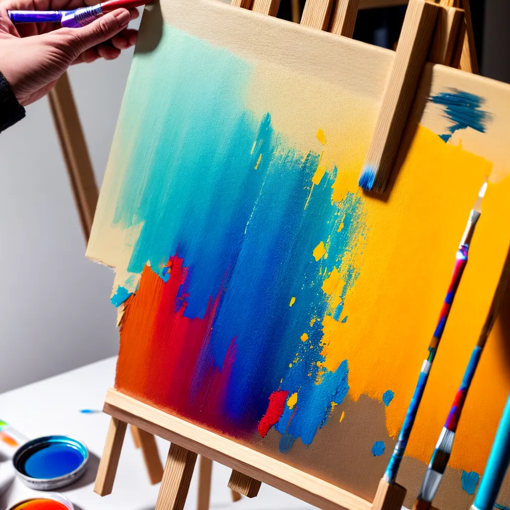 easel pincel tinta cores 1