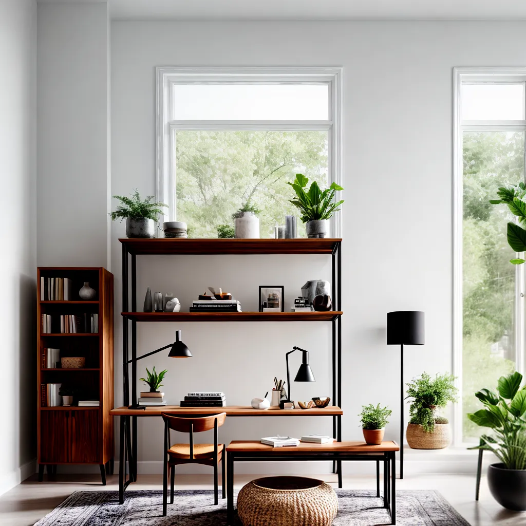 sala minimalista mesa madeira decoracao