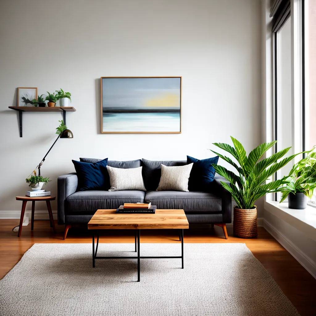 sala minimalista mesa madeira decoracao 1