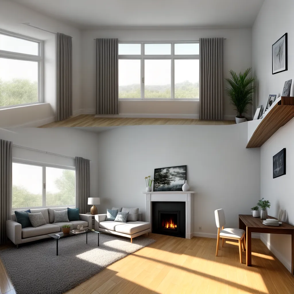 sala minimalista elegante easels