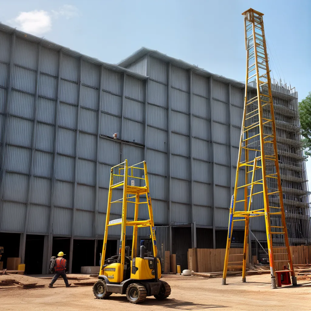 escada portatil construcao trabalhadores escada portatil construcao trabalhadores