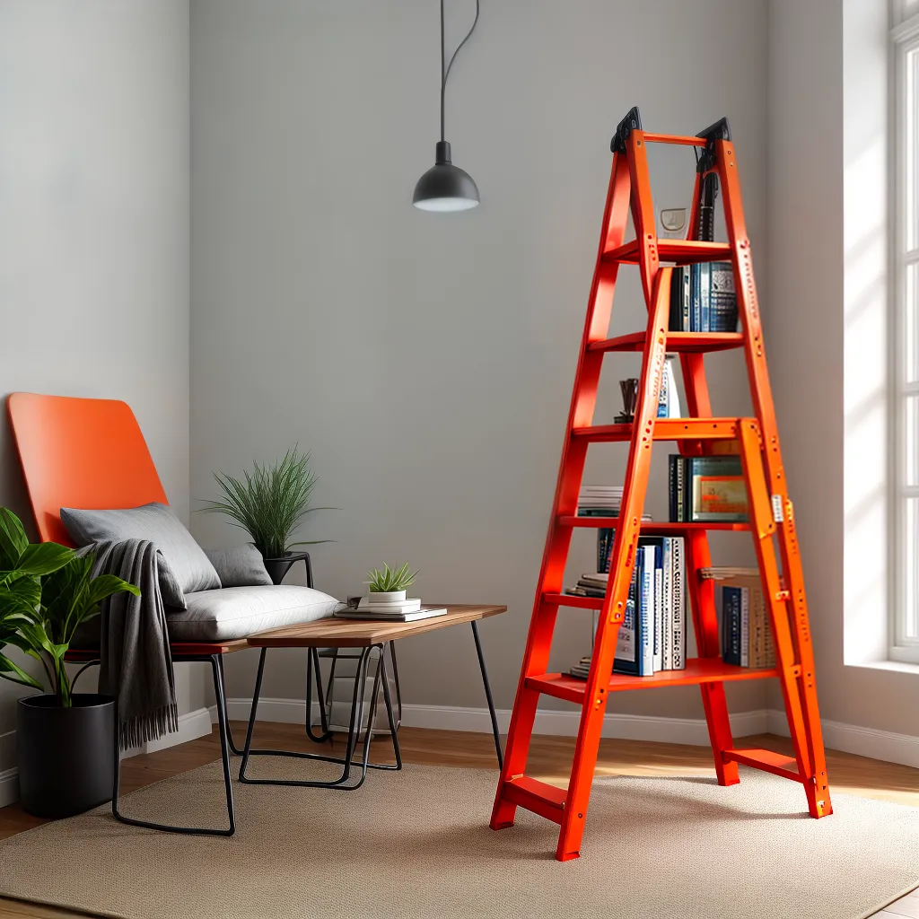 escada portatil lojas comercial laranja escada portatil lojas comercial laranja