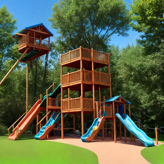 playground artesanal colorido natureza