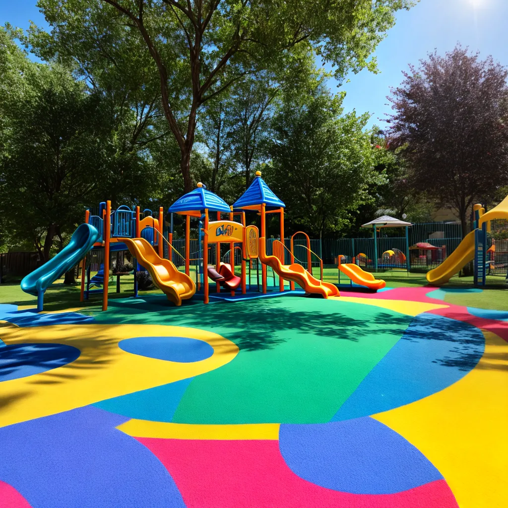 playground colorido jardim criancas