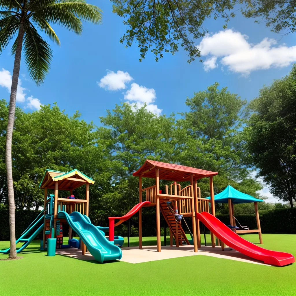 parque infantil colorido criancas brincadeiras