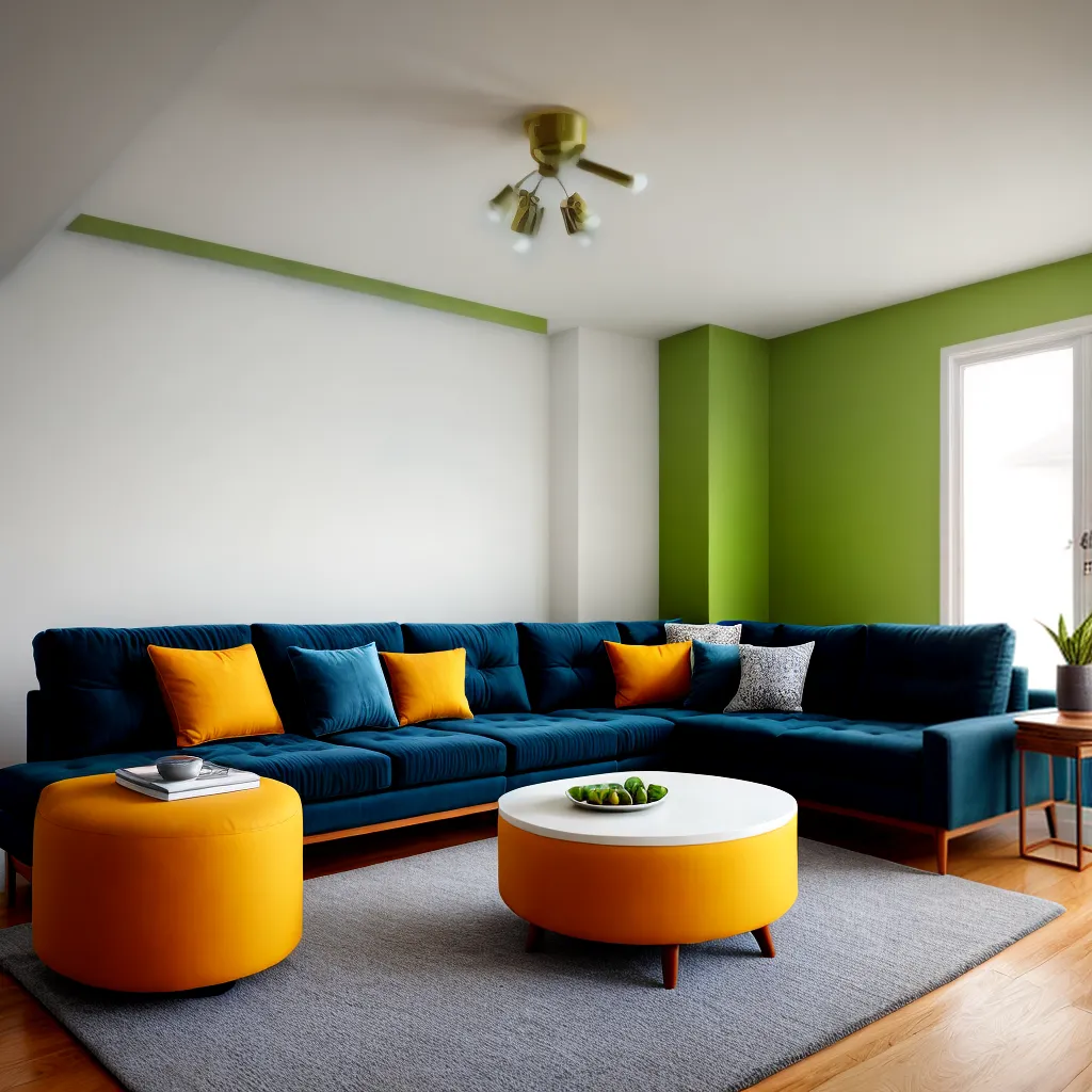 sala vibrante moveis cores natureza
