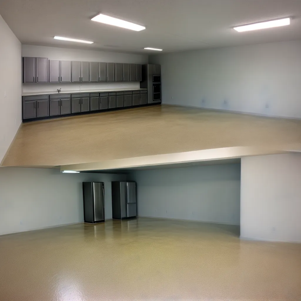 garagem moderna piso concreto brilhante