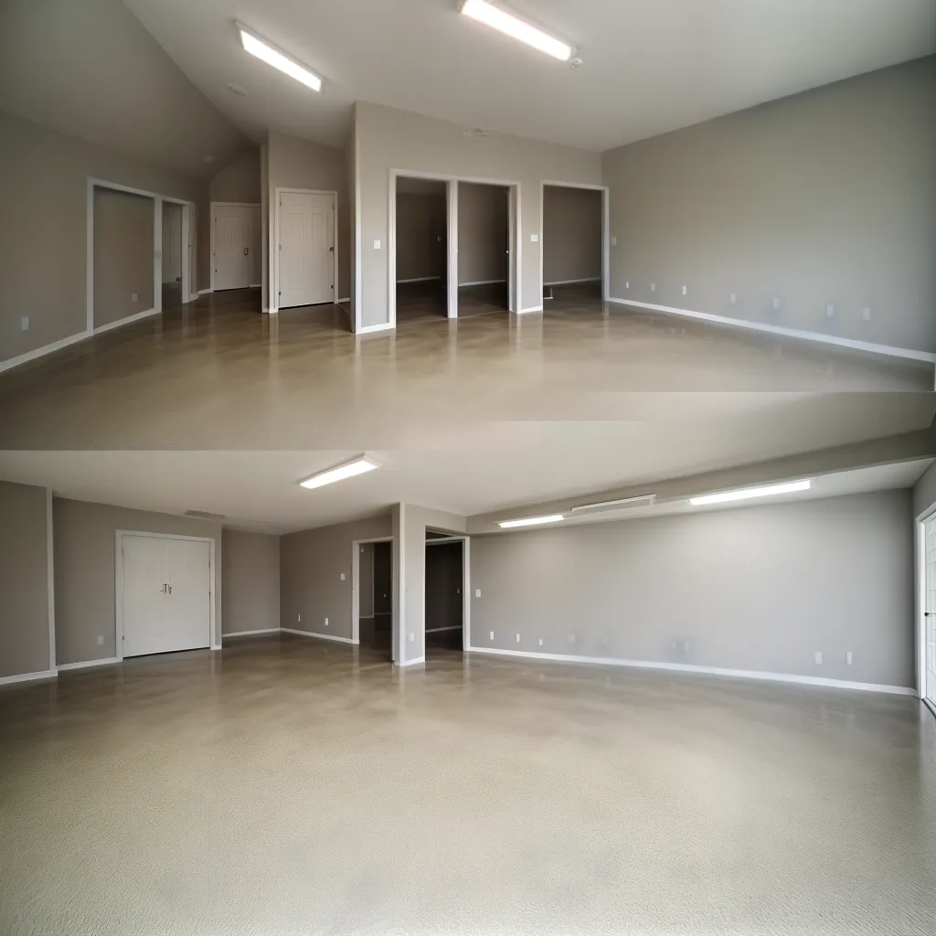 garagem moderna piso concreto polido