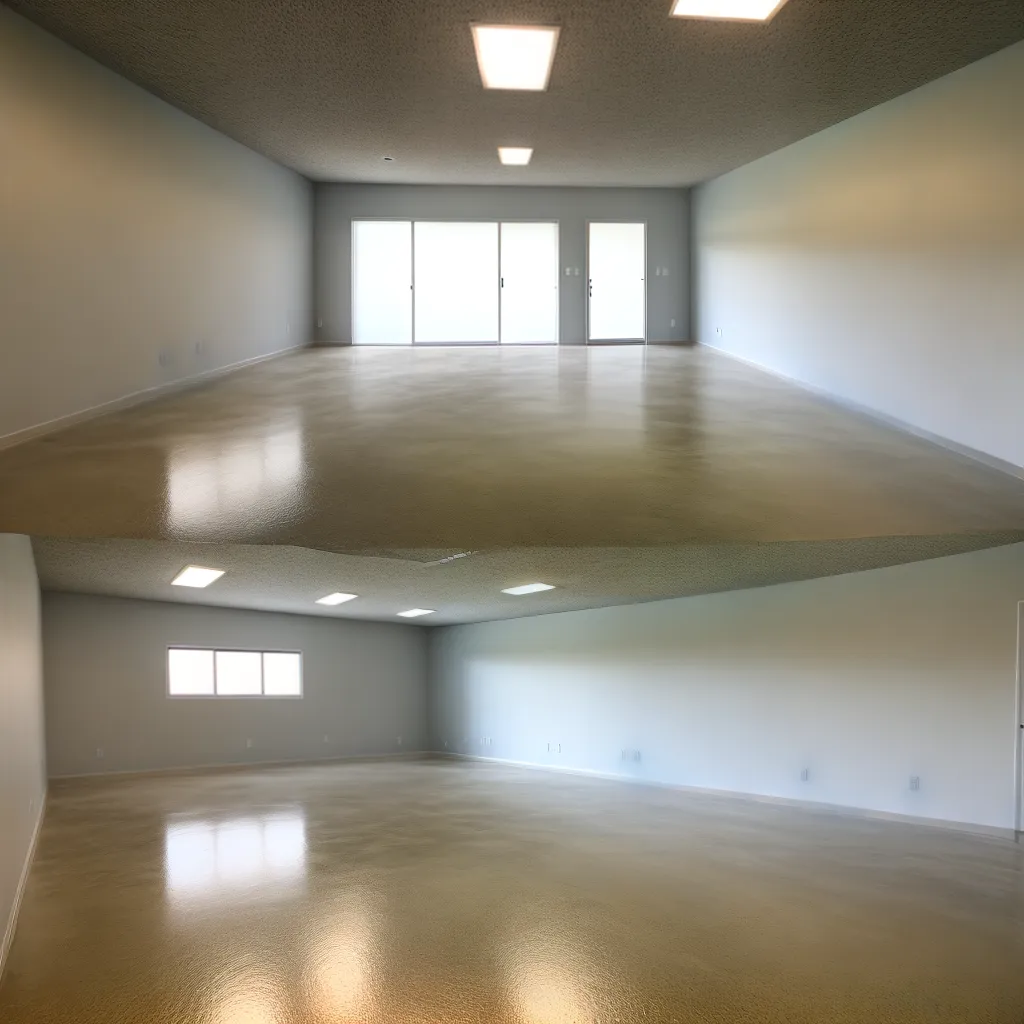 garagem concreto polido organizada