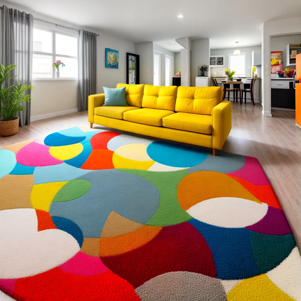sala vibrante sofa colorido alegria 1