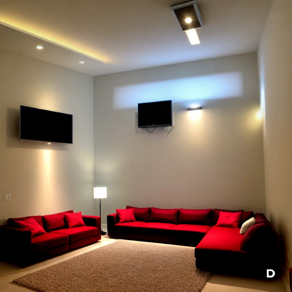 sala estar led ambiente acolhedor