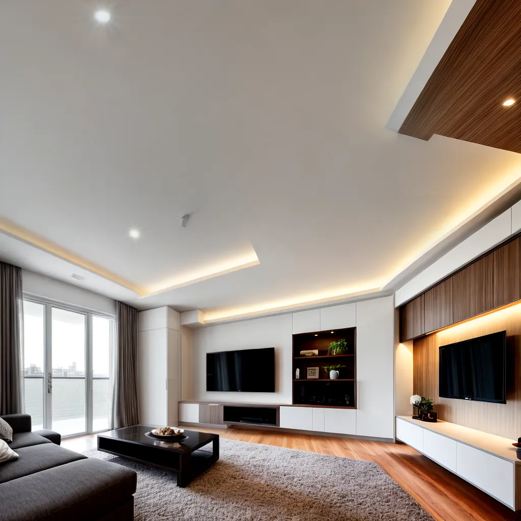sala moderna iluminada led
