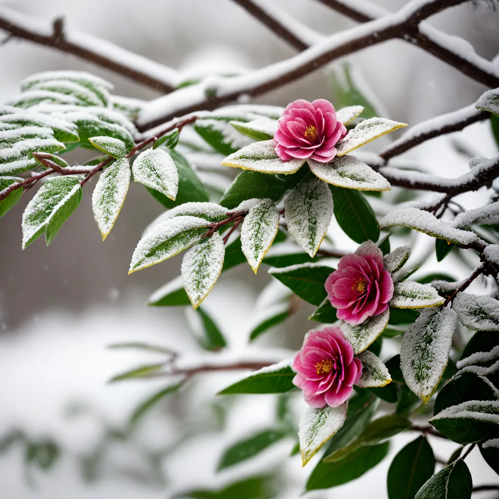 camelia vermelha neve ramos camelia vermelha neve ramos