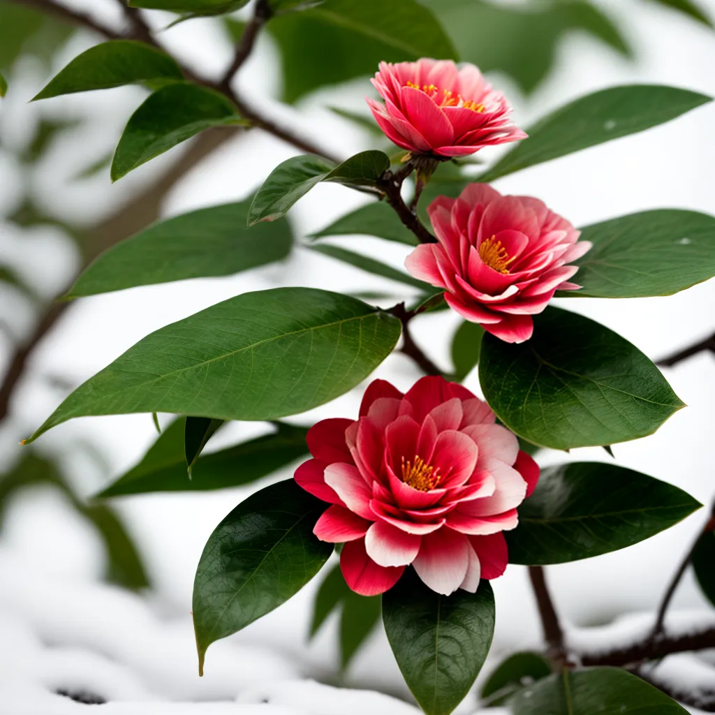 camelia vermelha inverno neve camelia vermelha inverno neve