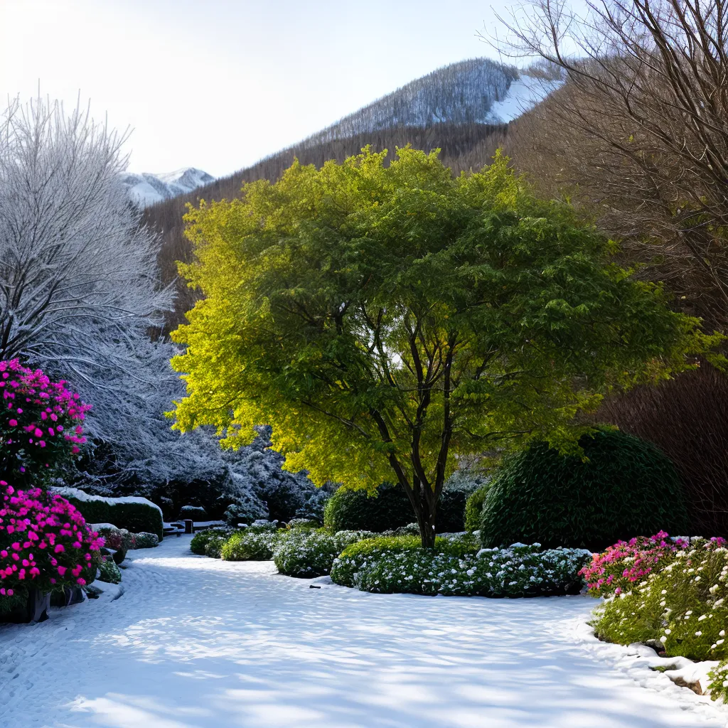 jardim inverno flores neve jardim inverno flores neve