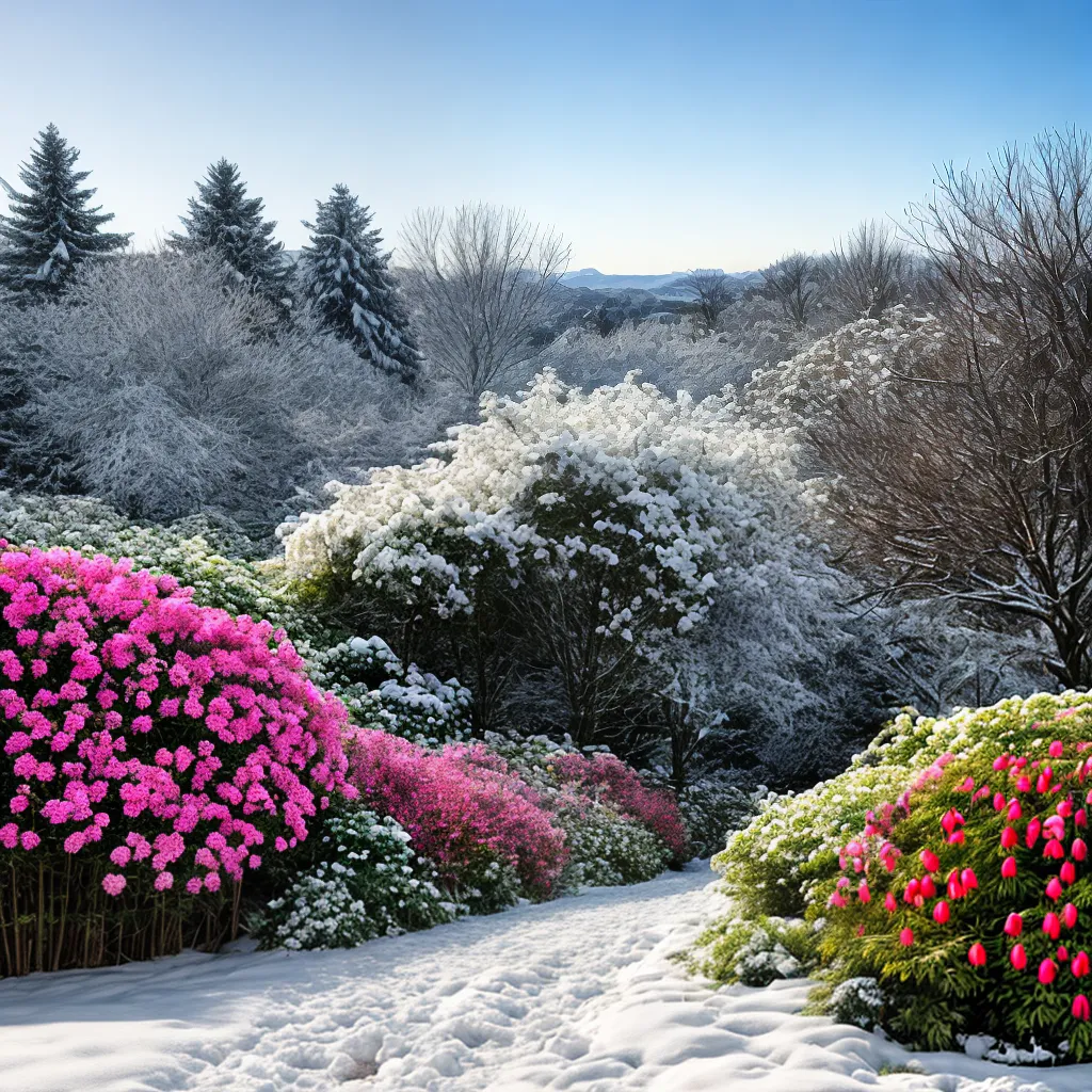 flores inverno neve coloridas flores inverno neve coloridas