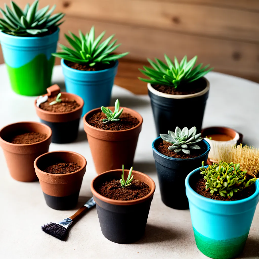 vasos artesanais plantas materiais