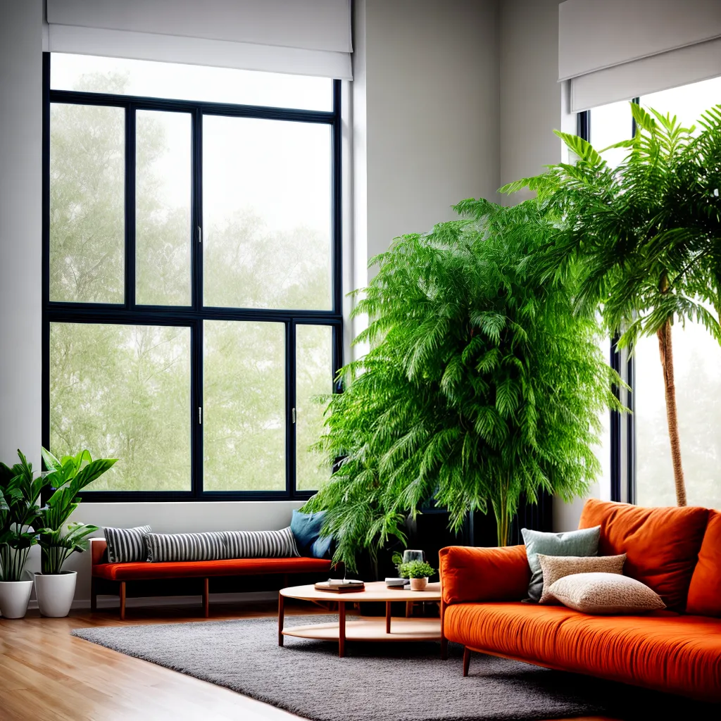 sala verde plantas iluminada sala verde plantas iluminada