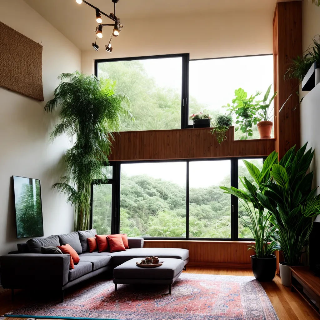 sala verde plantas vida natural