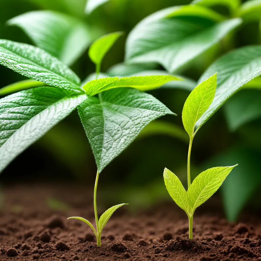 crescimento acelerado planta verde