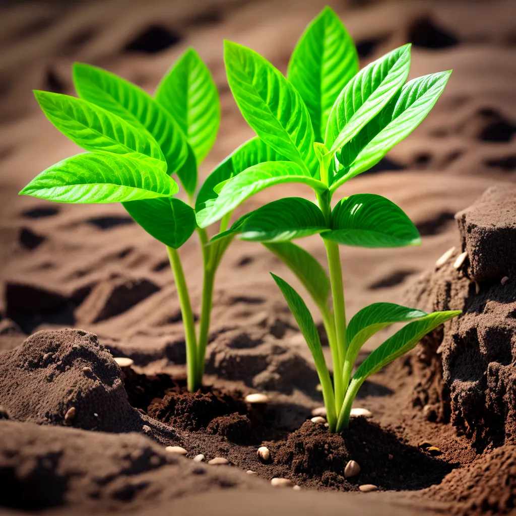 crescimento planta semente raizes folhas
