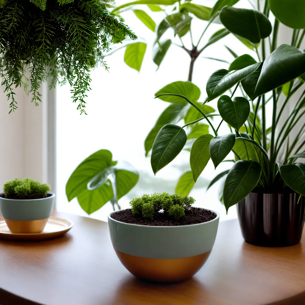 ideias arranjo mesa plantas