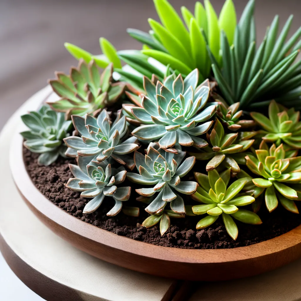 mesa madeira plantas vibrantes 2