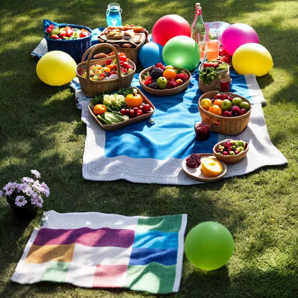 picnic colorido meadow decoracoes cesta